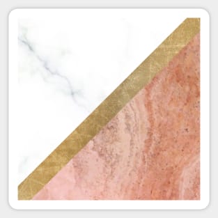 Marble luxe - peaches and cream Sticker